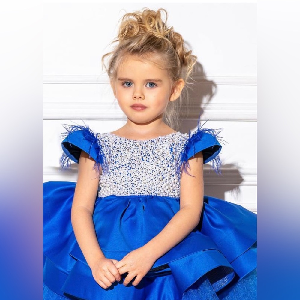 My Babyby Merry Ana Girl Dress Royal Blue NWOT, size 18-24 moths